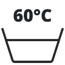 A capa é lavada a 60° C